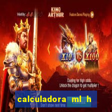 calculadora ml h para mcg kg min